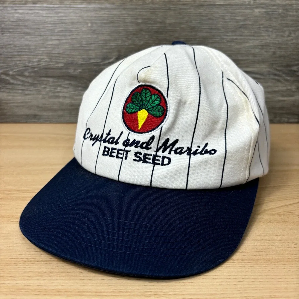 Vintage Crystal and‎ Maribo Hat Cap Snapback Beet Seed Farming K Products